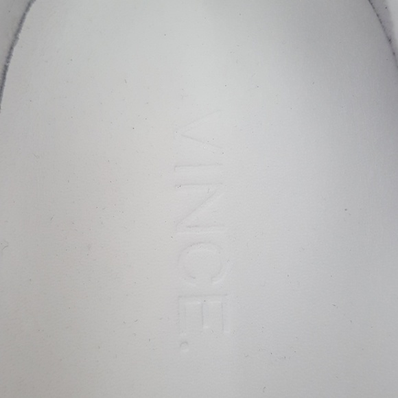 Vince black white perforated leather fashion sneaker New - Picture 7 of 13